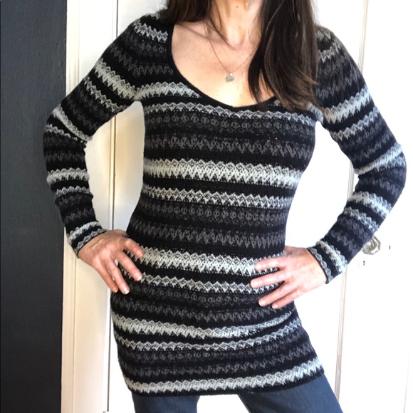 Free People Intarsia Chenille Tunic Sweater Medium - Picture 2 of 14